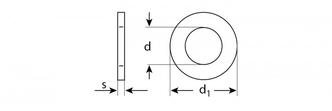 Шайба DIN 125A, 5 мм, 5 кг, оцинкованная, ЗУБР,  ( 303800-05 )
