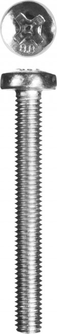 Винт DIN 7985, M5 x 45 мм, 5 кг, кл. пр. 4.8, оцинкованный, ЗУБР,  ( 303150-05-045 )