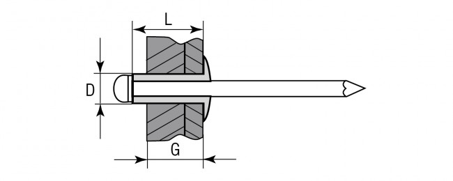 Заклепки алюминиевые, 3,2x15мм, 500шт, ЗУБР,  ( 31305-32-15 )