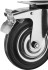 Колесо поворотное d=200 мм, г/п 185 кг, резина/металл, игольчатый подшипник, ЗУБР Профессионал,  ( 30936-200-S )