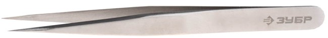 Пинцет ЗУБР д/электроники и точной механики, нерж сталь, антимагнит, прямой, сверхтонк заострен губки, 120 мм,  ( 22211-1-120 )