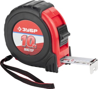ЗУБР МАСТЕР 10м / 25мм рулетка с ударостойким обрезиненным корпусом, ( 34055-10-25_z02 ) ЗУБР МАСТЕР 10м / 25мм рулетка с ударостойким обрезиненным корпусом, ( 34055-10-25_z02 )