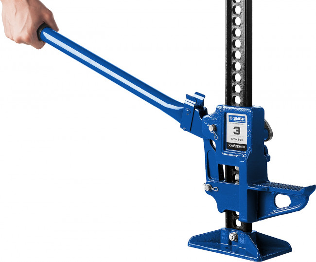 Домкрат ЗУБР "Хай-джек" реечный, механический, 3т, 125-660мм,  ( 43045-3-070_z01 )