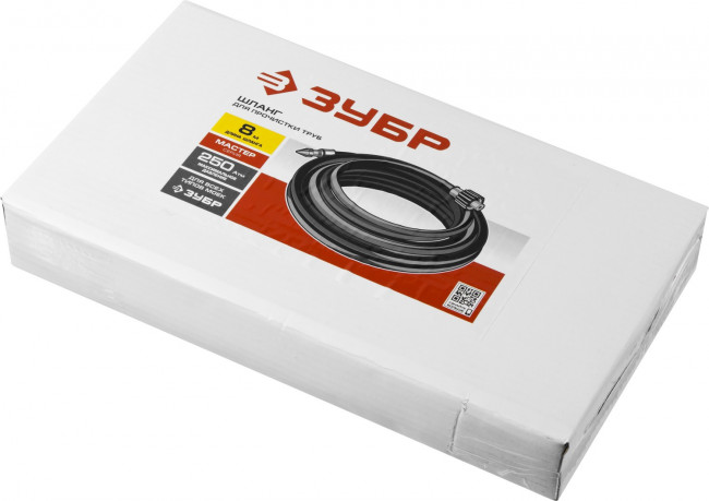 Шланг для прочистки труб для минимоек, ЗУБР 70414-375-8, 8м, для пистолета 375 серии,  ( 70414-375-8 )