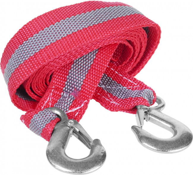 Трос буксировочный ЗУБР "МАСТЕР", 2 крюка, сумка, 4м, 5т,  ( 61210-5 )