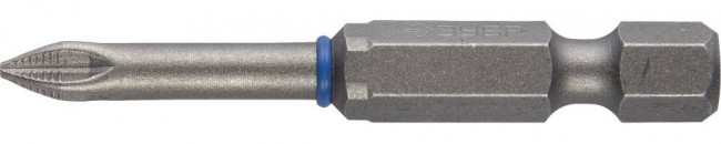 Биты ЗУБР "ЭКСПЕРТ" торсионные кованые, обточенные, хромомолибденовая сталь, тип хвостовика E 1/4", PH1, 50мм, 2шт  ,  ( 26011-1-50-2 )