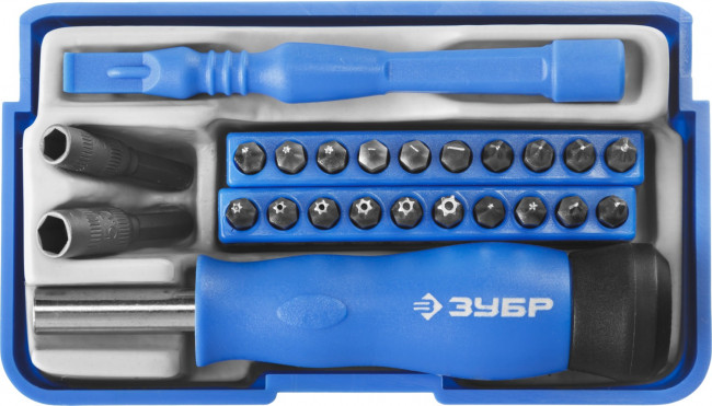 Отвертка с битами для точных работ и мобильных устройств 24 предм., ЗУБР, ( 25648-H24 ) Отвертка с битами для точных работ и мобильных устройств 24 предм., ЗУБР, ( 25648-H24 )