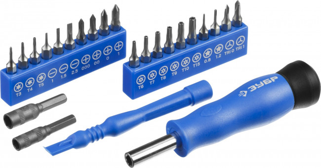 Отвертка с битами для точных работ и мобильных устройств 24 предм., ЗУБР, ( 25648-H24 ) Отвертка с битами для точных работ и мобильных устройств 24 предм., ЗУБР, ( 25648-H24 )