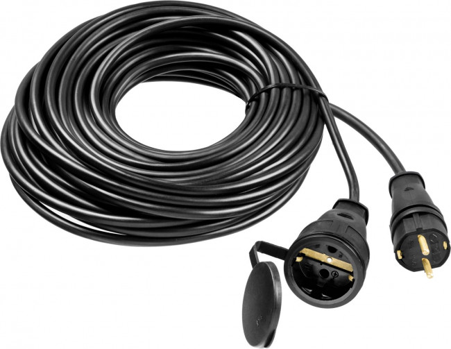 Удлинитель-шнур КГ 325-Ш, 20 м, 4000 Вт, 1 гнездо, IP44, КГ 3х2,5 мм2, ЗУБР ( 55017-20 )