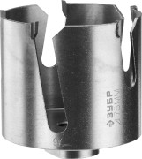 Коронка ЗУБР "ПРОФИ" "ПРОУНИВЕРСАЛ", твердосплав резцы, бетон, кирпич, керам, цв мет, гипсокарт, пласт, дерево, d=76мм ,  ( 29514-76 )