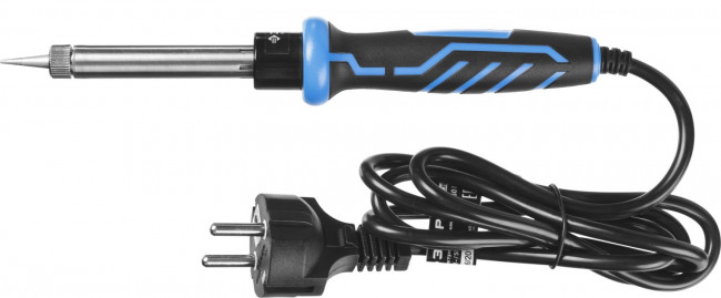 Паяльник c двухкомпонентной рукояткой в наборе с припоем и подставкой, ЗУБР Профессионал 55402-60, 60Вт, конус,  ( 55402-60_z01 ) Паяльник c двухкомпонентной рукояткой в наборе с припоем и подставкой, ЗУБР Профессионал 55402-60, 60Вт, конус,  ( 55402-60_z01 )