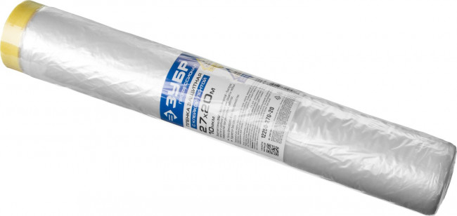 Пленка ЗУБР "ПРОФЕССИОНАЛ" защитная с клейкой лентой, HDPE, 10мкм, 2,7х20м, ( 12250-270-20 ) Пленка ЗУБР "ПРОФЕССИОНАЛ" защитная с клейкой лентой, HDPE, 10мкм, 2,7х20м, ( 12250-270-20 )