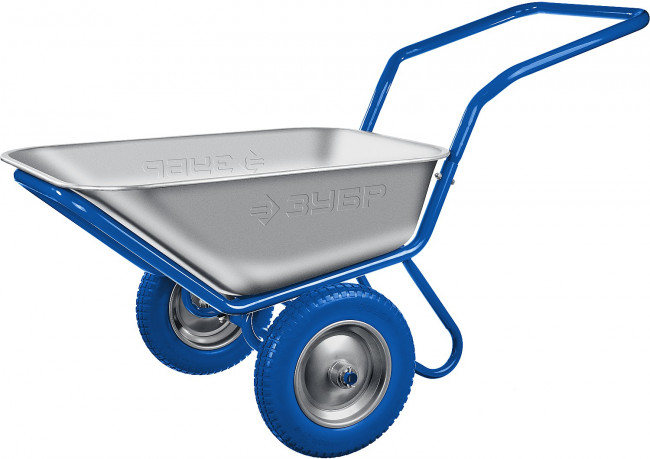 ЗУБР ПТ-500 профессиональная тачка с П-образной ручкой, строительная двухколесная, 110 л / 260 кг, полиуретановые колеса, ( 39914 ) ЗУБР ПТ-500 профессиональная тачка с П-образной ручкой, строительная двухколесная, 110 л / 260 кг, полиуретановые колеса, ( 39914 )