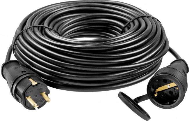 Удлинитель-шнур КГ 325-Ш, 30 м, 4000 Вт, 1 гнездо, IP44, КГ 3х2,5 мм2, ЗУБР ( 55017-30 )