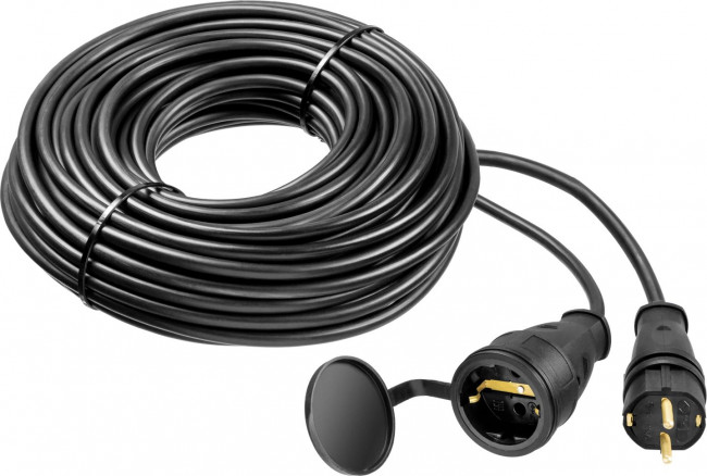 Удлинитель-шнур КГ 325-Ш, 30 м, 4000 Вт, 1 гнездо, IP44, КГ 3х2,5 мм2, ЗУБР ( 55017-30 )