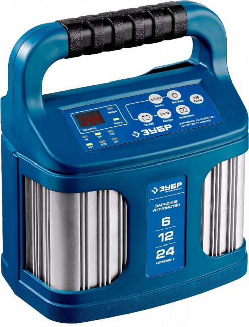 Зарядное устройство ЗУБР "ПРОФЕССИОНАЛ", 12В, 12А, автомат, IP65, AGM, GEL, WET,  ( 59305 )