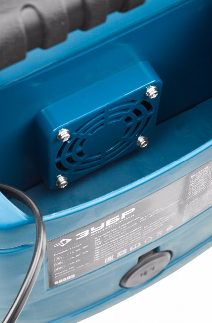 Зарядное устройство ЗУБР "ПРОФЕССИОНАЛ", 12В, 12А, автомат, IP65, AGM, GEL, WET,  ( 59305 )