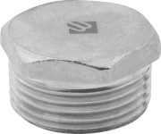 Заглушка ЗУБР "ЭКСПЕРТ", никелированная латунь, 6-ти гранная головка, наружная резьба, 3/4"  ,  ( 51297-S-3/4 ) Заглушка ЗУБР "ЭКСПЕРТ", никелированная латунь, 6-ти гранная головка, наружная резьба, 3/4"  ,  ( 51297-S-3/4 )