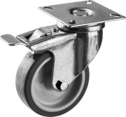 Колесо поворотное с тормозом d=75 мм, г/п 60 кг, термопластич. резина/полипропилен, ЗУБР Профессионал, ( 30946-75-B ) Колесо поворотное с тормозом d=75 мм, г/п 60 кг, термопластич. резина/полипропилен, ЗУБР Профессионал, ( 30946-75-B )