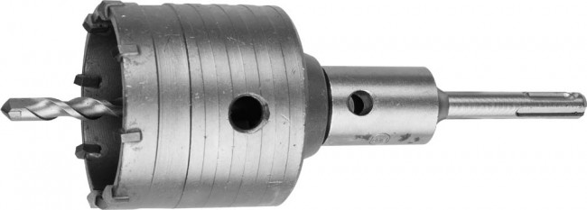 Коронка ЗУБР буровая, коническая посадка центрирующего сверла, SDS-Plus хвостовик, в сборе, 68мм,  ( 2918-68_z01 )