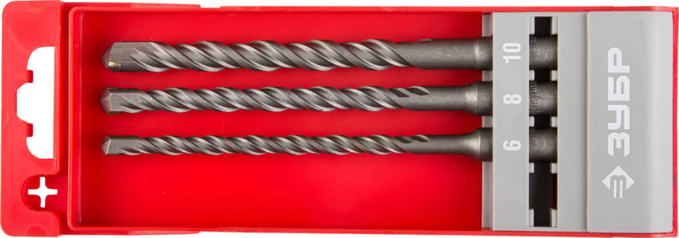 Набор: Буры по бетону, SDS-plus, 6/8/10 х 160 мм, 3шт, в боксе, ЗУБР, ( 29315-H3 ) Набор: Буры по бетону, SDS-plus, 6/8/10 х 160 мм, 3шт, в боксе, ЗУБР, ( 29315-H3 )