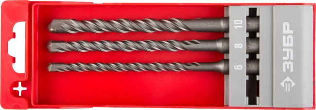 Набор: Буры по бетону, SDS-plus, 6/8/10 х 160 мм, 3шт, в боксе, ЗУБР,  ( 29315-H3 )