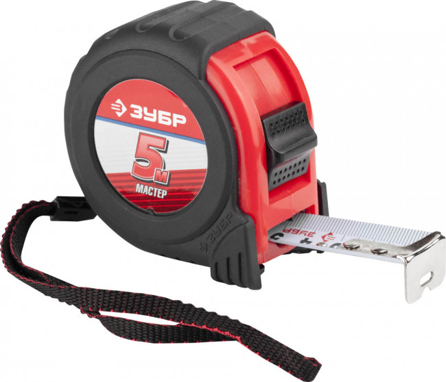 ЗУБР МАСТЕР 5м / 25мм рулетка с ударостойким обрезиненным корпусом, ( 34055-05-25_z02 ) ЗУБР МАСТЕР 5м / 25мм рулетка с ударостойким обрезиненным корпусом, ( 34055-05-25_z02 )