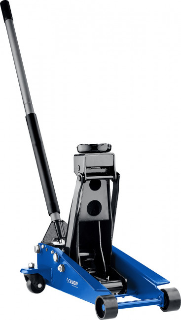 Домкрат гидравлический подкатной X80, 3т, 130-465мм, ЗУБР Профессионал 43050-3,  ( 43050-3_z01 )