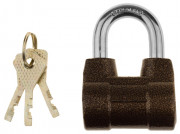 Замок навесной ЗУБР "МАСТЕР" облегченный, дисковый механизм секрета, ключ 7 PIN, дужка d-10мм, 60мм,  ( 3720-4_z01 )