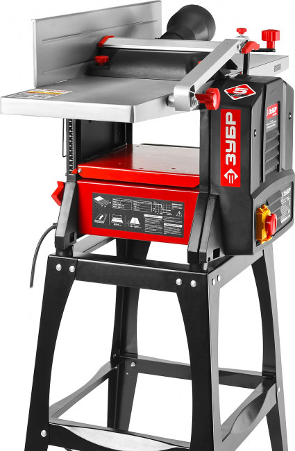 Станок фуговально-рейсмусовый, ЗУБР СРФ-254-1600С, ширина строгания 254мм, толщина заготовки до 120мм, 2 ножа, 9000 об/мин, станина, 1600Вт, 6м/мин,  ( СРФ-254-1600С )