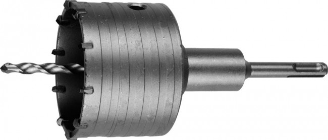 Коронка ЗУБР буровая, коническая посадка центрирующего сверла, SDS-Plus хвостовик, в сборе, 73мм,  ( 2918-73_z01 )