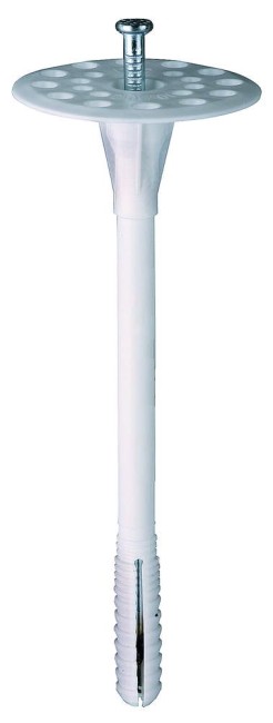 Дюбель для изоляционных материалов полипропиленовый, металлический стержень, 10 x 160 мм, 250 шт, ЗУБР,  ( 4-301525-10-160 )