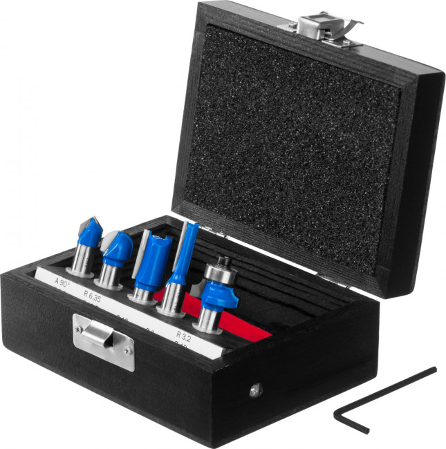 Набор профильных фрез по дереву ЗУБР "ПРОФЕССИОНАЛ", 5 шт, ( 28795-H5 )