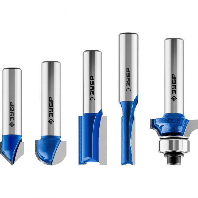 Набор профильных фрез по дереву ЗУБР "ПРОФЕССИОНАЛ", 5 шт, ( 28795-H5 )