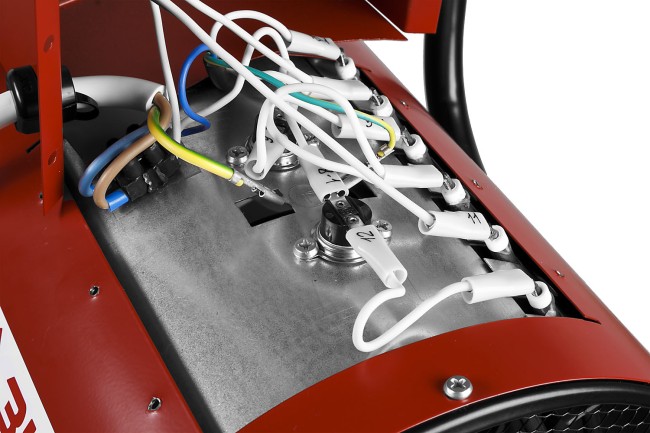 Пушка тепловая КОМПАКТ, ЗУБР ЗТП-М1-2000, круглая, электрическая, гладкий нерж ТЭН, двойные стенки (термос), термостат, 2/1 кВт, 220 В,  ( ЗТП-М1-2000 )