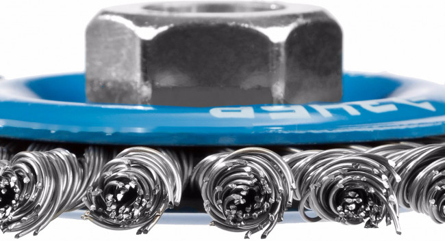 ЗУБР "ПРОФЕССИОНАЛ". Щетка дисковая для УШМ, плетеные пучки стальной проволоки 0,5мм, 100ммхМ14, ( 35192-100_z02 ) ЗУБР "ПРОФЕССИОНАЛ". Щетка дисковая для УШМ, плетеные пучки стальной проволоки 0,5мм, 100ммхМ14, ( 35192-100_z02 )