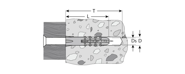 Дюбель распорный полипропиленовый, тип "Ёжик", 8 x 40 мм, 25 шт, ЗУБР,  ( 4-301066-08-040 )