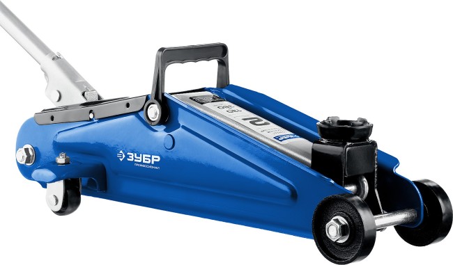 Домкрат гидравлический подкатной T50, 2т, 130-380мм, в кейсе, ЗУБР Профессионал 43052-2-K,  ( 43052-2-K )