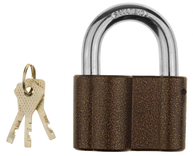 Замок навесной ЗУБР "МАСТЕР" общего применения, дисковый механизм секрета, ключ 7 PIN, дужка d-14мм, 80мм ,  ( 3720_z01 )