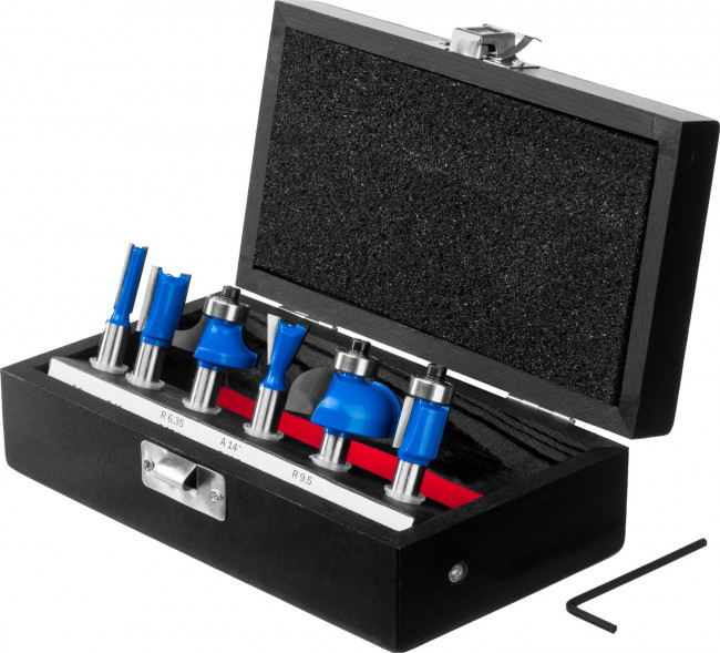 Набор профильных фрез по дереву ЗУБР "ПРОФЕССИОНАЛ", 6 шт, ( 28795-H6 )