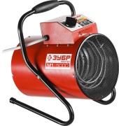 Пушка тепловая КОМПАКТ, ЗУБР ЗТП-М1-5000, круглая, электрическая, гладкий нерж ТЭН, двойные стенки (термос), термостат, 4,5/3 кВт, 220 В,  ( ЗТП-М1-5000 )