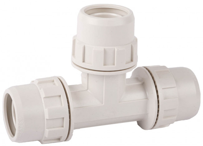 Тройник ЗУБР "ШиреФит" соединительный "штуцер с гайкой - штуцер с гайкой - штуцер с гайкой", 16мм ,  ( 51505-16 )