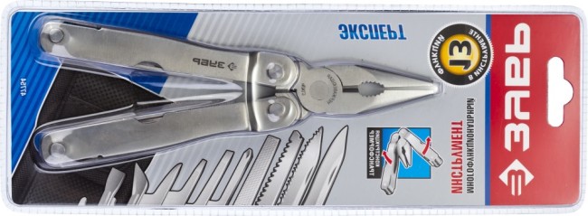Инструмент многофункциональный ЗУБР "ЭКСПЕРТ", "КЛАССИК", цельнометаллический, "13 в 1".,  ( 47754 )