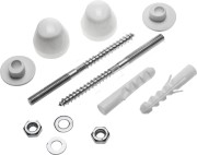 Набор для крепления раковин и писсуаров, диаметр предварительного сверления - 14 мм, цвет белый, ЗУБР Профессионал,  ( 44220 )