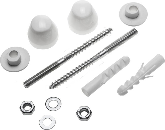 Набор для крепления раковин и писсуаров, диаметр предварительного сверления - 14 мм, цвет белый, ЗУБР Профессионал,  ( 44220 )