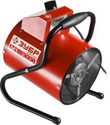 Пушка тепловая КОМПАКТ, ЗУБР, круглая, электрическая, гладкий нерж ТЭН, двойные стенки (термос), термостат, 3/1,5 кВт, 220 В,  ( ЗТП-М1-3000 )