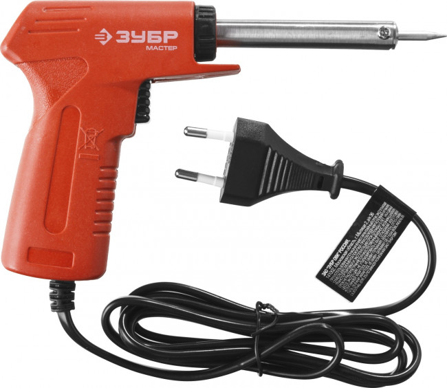 Паяльник ЗУБР "МАСТЕР", 2 уровня мощности, пистолетная рукоятка, 30 - 70 Вт,  ( 55404 ) Паяльник ЗУБР "МАСТЕР", 2 уровня мощности, пистолетная рукоятка, 30 - 70 Вт,  ( 55404 )