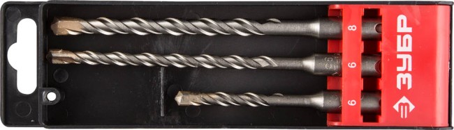 Набор ЗУБР Буры по бетону, хвостовик "SDS-Plus", двойная спираль, 5х110, 6х160, 8х160мм, 3шт, ( 29314-H3-1 ) Набор ЗУБР Буры по бетону, хвостовик "SDS-Plus", двойная спираль, 5х110, 6х160, 8х160мм, 3шт, ( 29314-H3-1 )