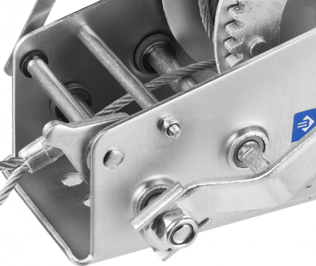 Лебедка ручная барабанная ЗУБР "ПРОФЕССИОНАЛ", тяговая, тросовая, 0.9 т, 8 м,  ( 43113-0.9_z01 )