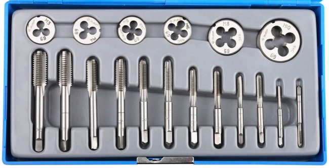 Набор ЗУБР "МАСТЕР" с металлорежущим инструментом, в пластиковом боксе 18 предметов,  ( 28120-H18 )